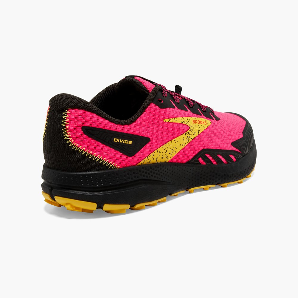 Chaussure Trail Running Brooks Light Trail Divide 4 Corail Noir Femme | ZDV-3448876